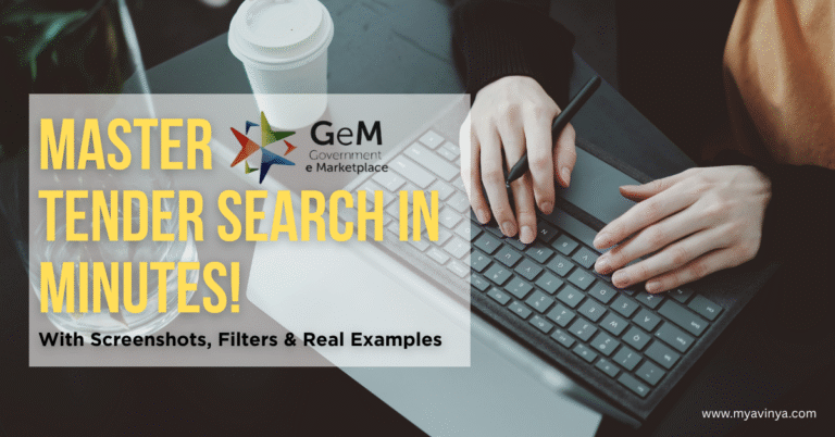 search tenders on GeM portal