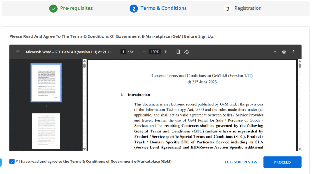 gem terms & conditions