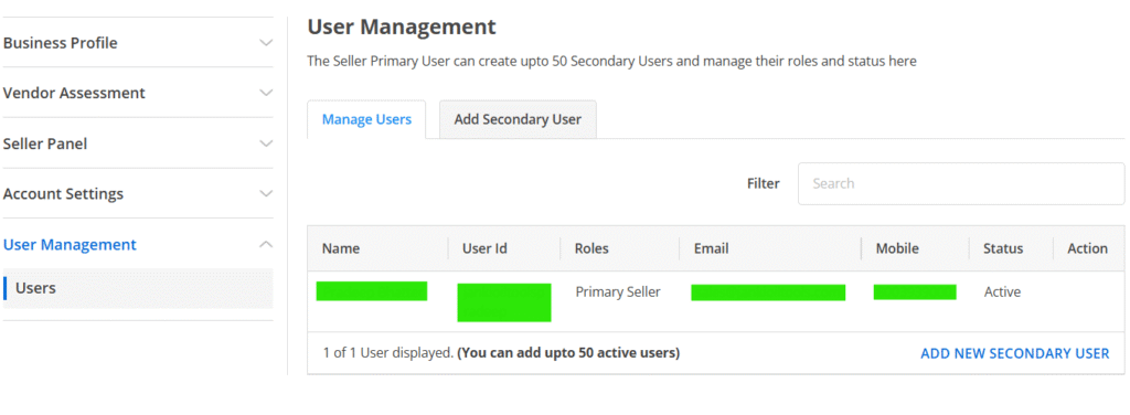 Update Seller Profile on GeM Portal 2025 – Manage Users Tab Overview