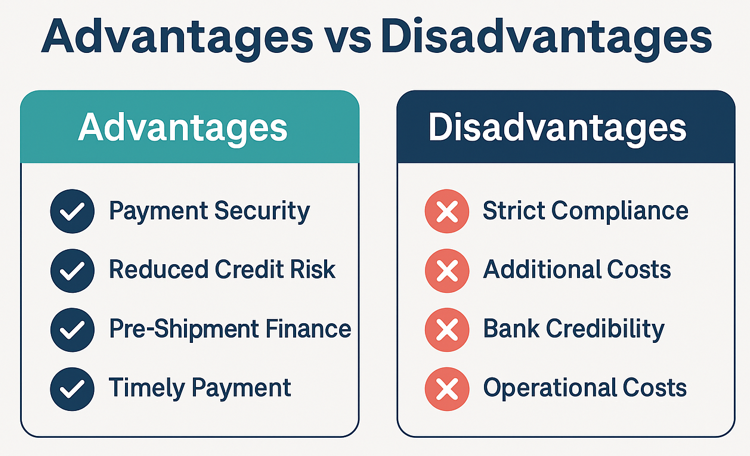 Letter of Credit (LC) 2025 advantages and disadvantages for exporters in India